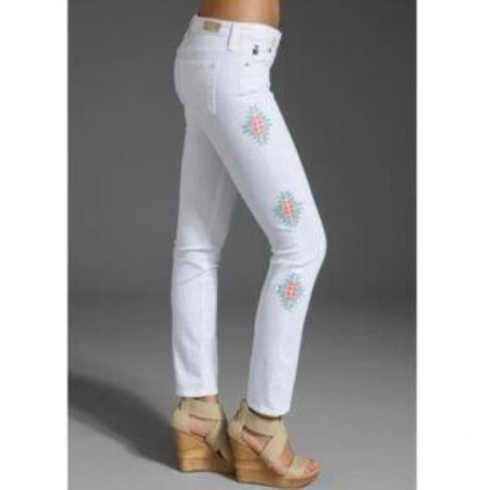 Ag Adriano Goldschmied White Straight Leg Jeans 28x30 - Picture 1 of 5
